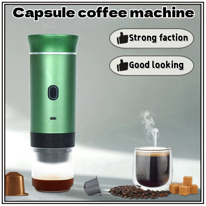 Wireless Portable Coffee Maker Espresso Coffee Maker for Car Home Camping Coffee Maker 3-In-1 Capsule Powder Travel Coffee Maker